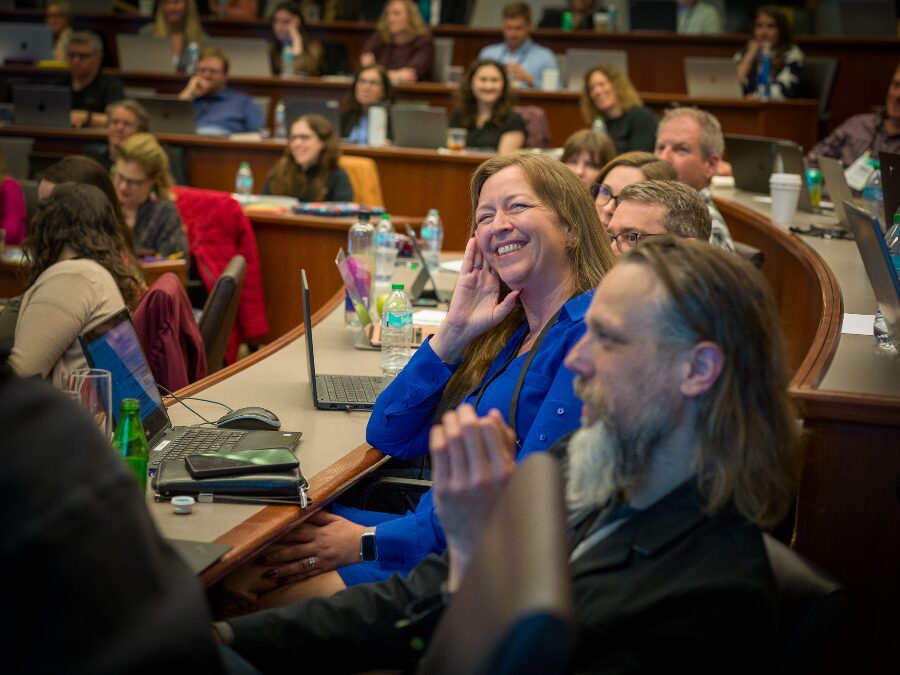 Audience watching presentation